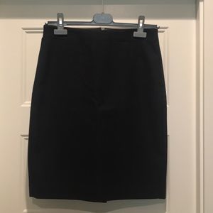 Black wool J Crew Factory pencil skirt